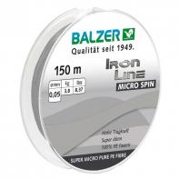 Шнур Balzer Iron Line Micro Spin PE 3x Light Grey 150м 0.05мм (12638 005)